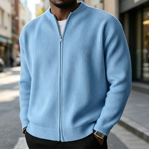 BRUNEL PARIS | Veste Zippée en Velours Côtelé pour Homme — Bleu