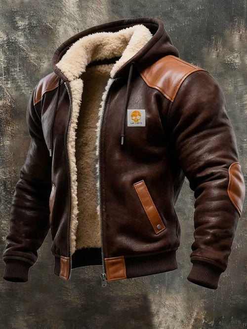 BRUNEL PARIS | VESTE VINTAGE EN DAIM AVEC CAPUCHE
