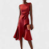 BRUNEL PARIS | Robe Midi Asymétrique Drapée