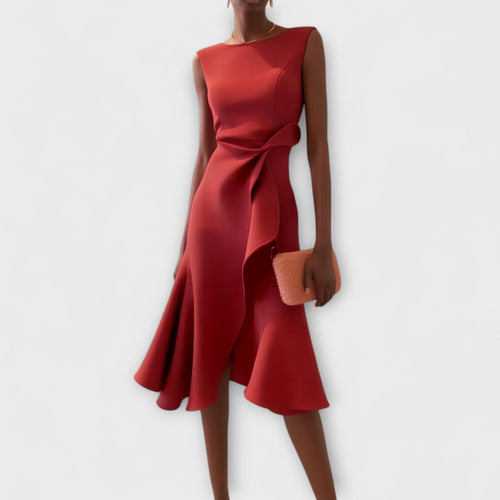 BRUNEL PARIS | Robe Midi Asymétrique Drapée