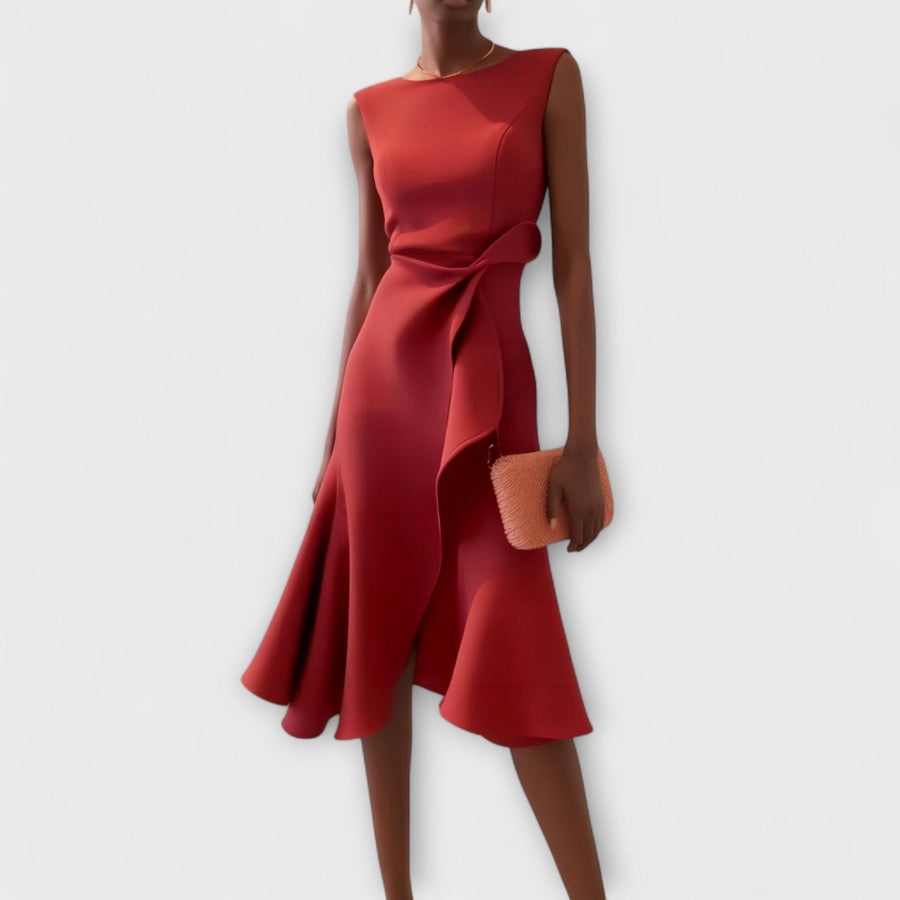BRUNEL PARIS | Robe Midi Asymétrique Drapée