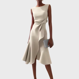 BRUNEL PARIS | Robe Midi Asymétrique Drapée