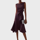 BRUNEL PARIS | Robe Midi Asymétrique Drapée