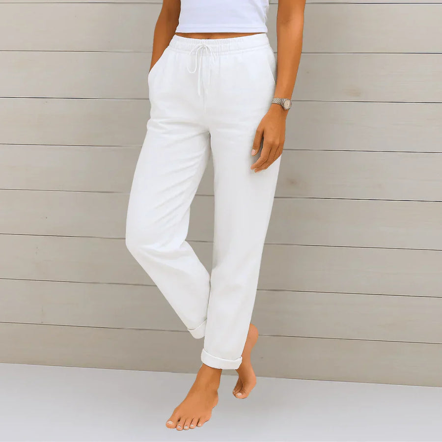 BRUNEL PARIS | PANTALON EN LIN EXTENSIBLE POUR FEMMES