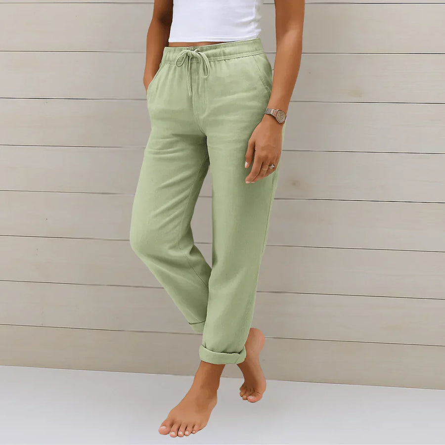BRUNEL PARIS | PANTALON EN LIN EXTENSIBLE POUR FEMMES