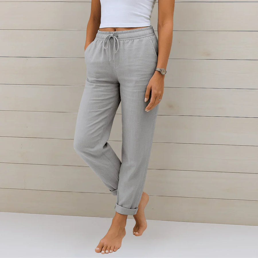 BRUNEL PARIS | PANTALON EN LIN EXTENSIBLE POUR FEMMES