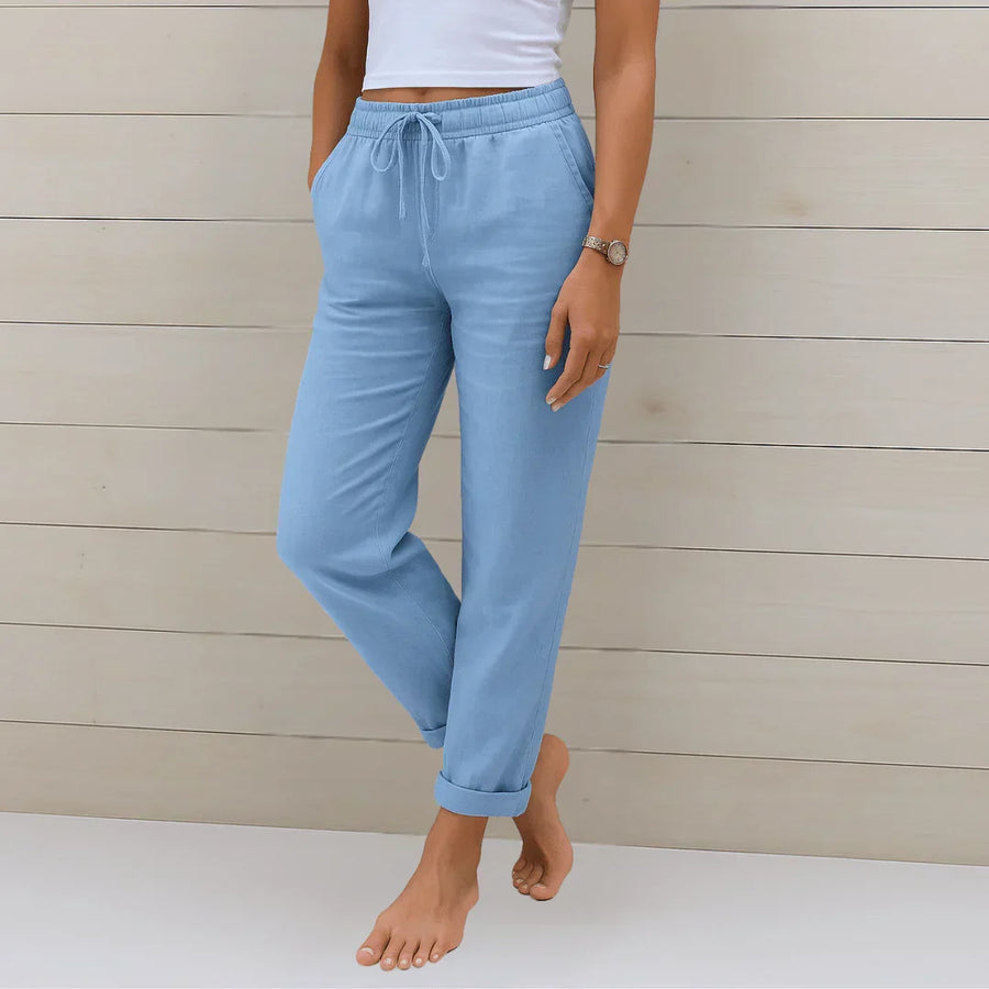 BRUNEL PARIS | PANTALON EN LIN EXTENSIBLE POUR FEMMES