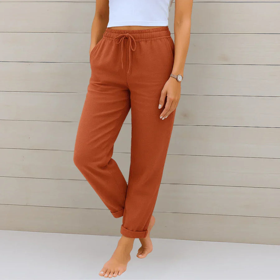 BRUNEL PARIS | PANTALON EN LIN EXTENSIBLE POUR FEMMES