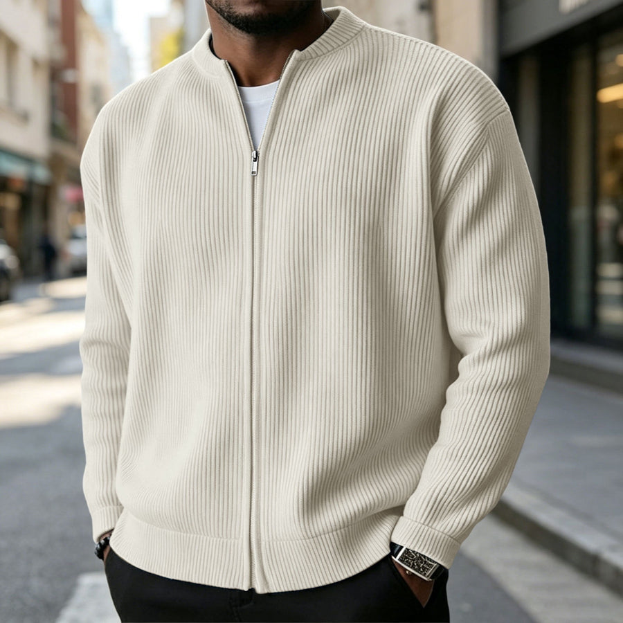 BRUNEL PARIS | Veste Zippée en Velours Côtelé pour Homme — Blanc