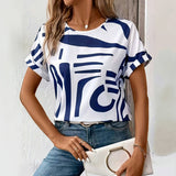 BRUNEL PARIS | T-SHIRT IMPRIMÉ ABSTRAIT POUR FEMMES