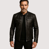 BRUNEL PARIS | VESTE EN CUIR HAUT DE GAMME ÉLÉGANTE POUR HOMME