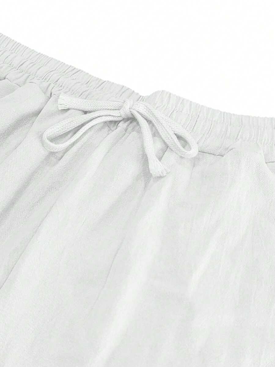 BRUNEL PARIS | PANTALON LÉGER EN LIN AVEC CORDON