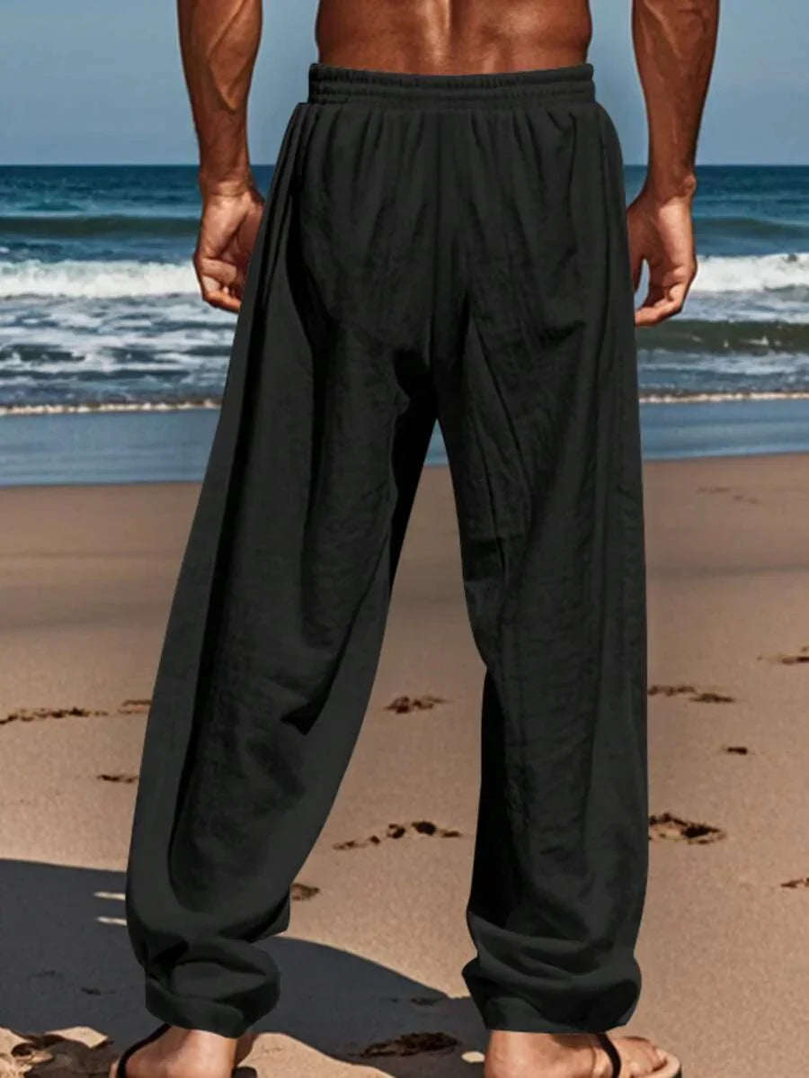 BRUNEL PARIS | PANTALON LÉGER EN LIN AVEC CORDON