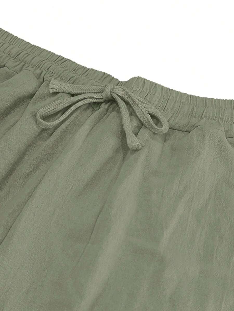BRUNEL PARIS | PANTALON LÉGER EN LIN AVEC CORDON