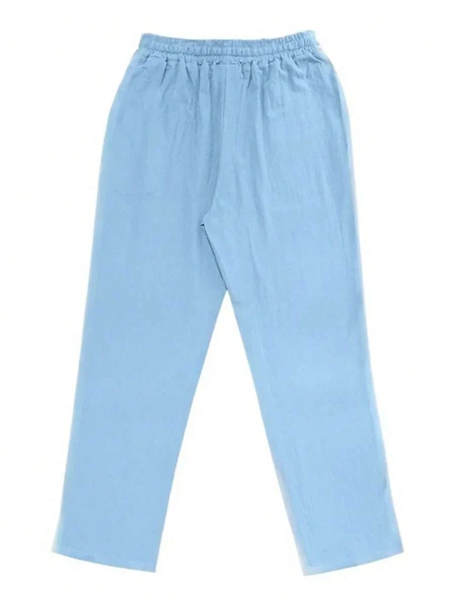 BRUNEL PARIS | PANTALON LÉGER EN LIN AVEC CORDON