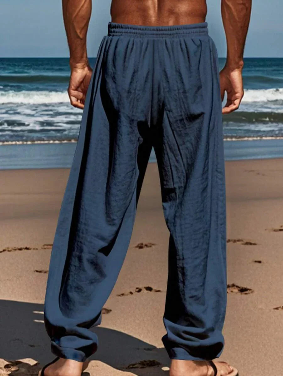 BRUNEL PARIS | PANTALON LÉGER EN LIN AVEC CORDON