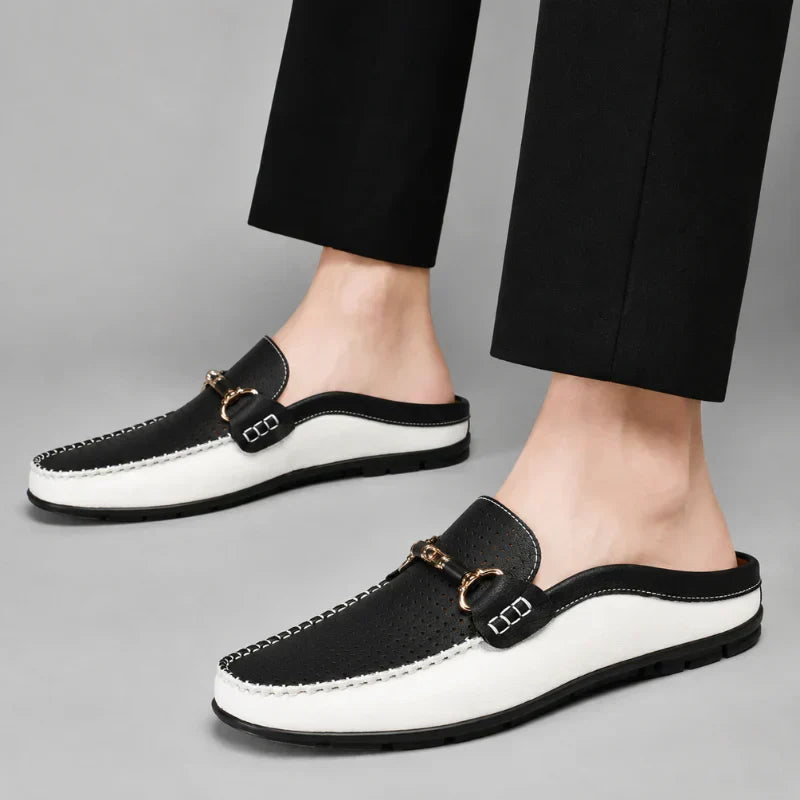 BRUNEL PARIS | Mocassin Sabot en Cuir Homme - Respirant