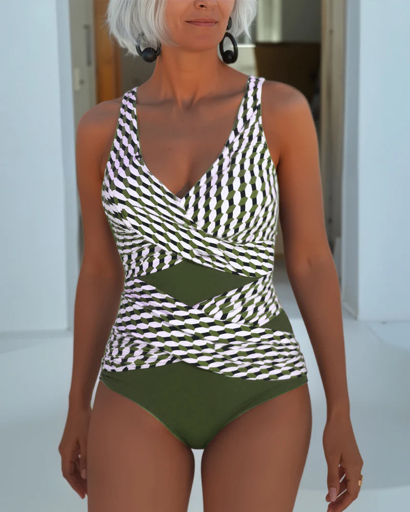 MAILLOT TANKINI IMPRIMÉ POUR FEMME