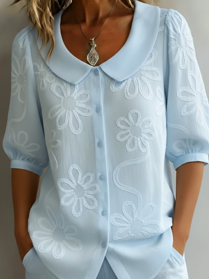 BRUNEL PARIS | Blouse légère florale élégance naturelle