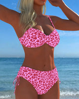 ENSEMBLE TANKINI IMPRIMÉ LÉOPARD POUR FEMME