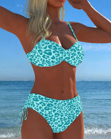 ENSEMBLE TANKINI IMPRIMÉ LÉOPARD POUR FEMME