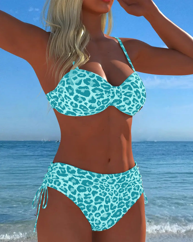 ENSEMBLE TANKINI IMPRIMÉ LÉOPARD POUR FEMME