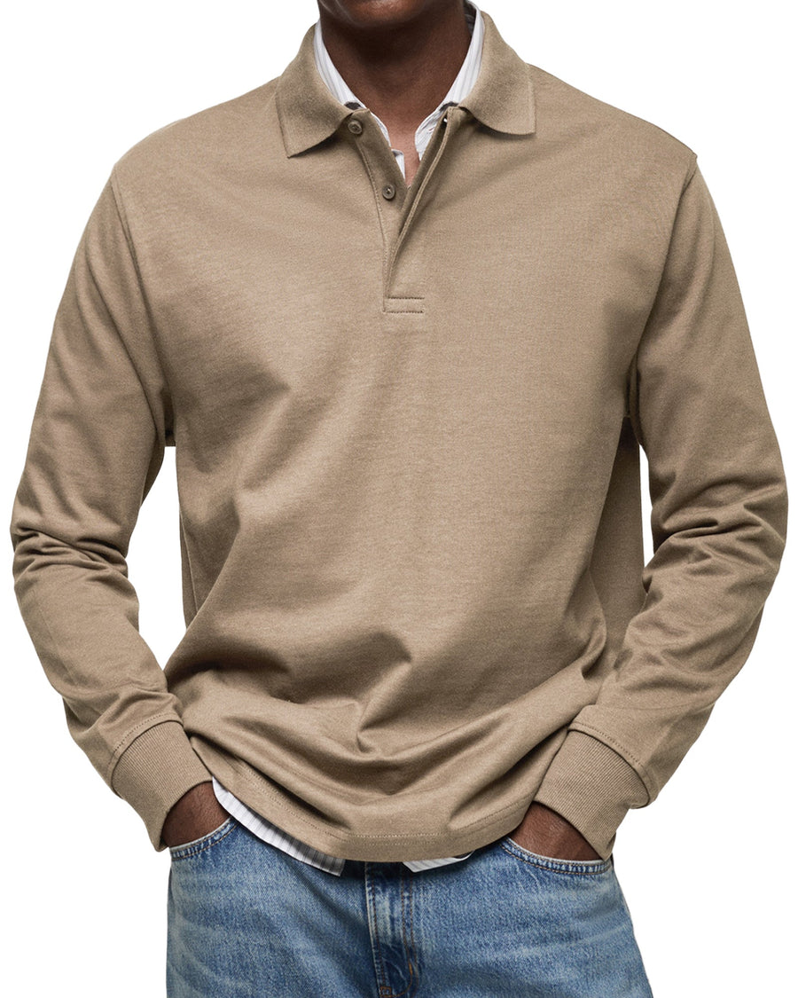 BRUNEL PARIS | POLO ÉLÉGANT À MANCHES LONGUES POUR HOMME