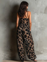 BRUNEL PARIS | Combinaison imprimé animal avec encolure halter