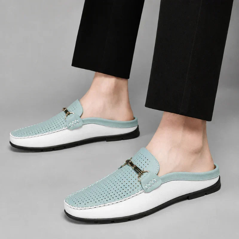 BRUNEL PARIS | Mocassin Sabot en Cuir Homme - Respirant