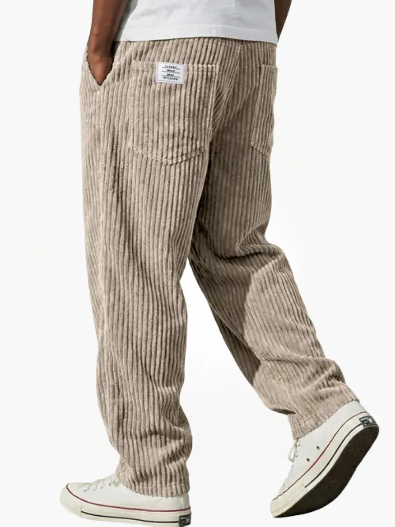 BRUNEL PARIS | Pantalon en velours côtelé à taille élastique pour homme