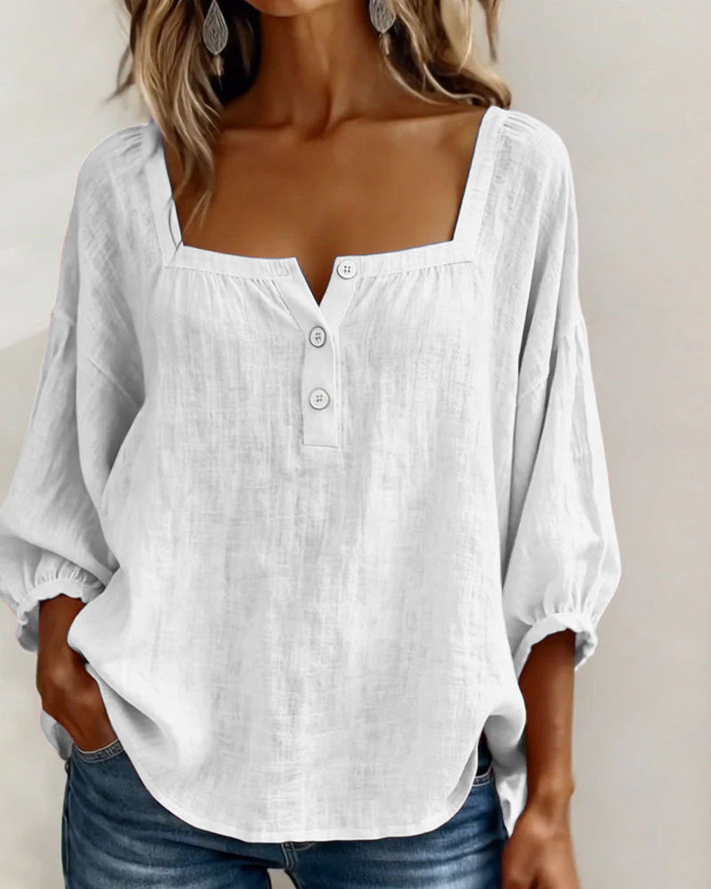 BRUNEL PARIS | BLOUSE À COL CARRE POUR FEMMES