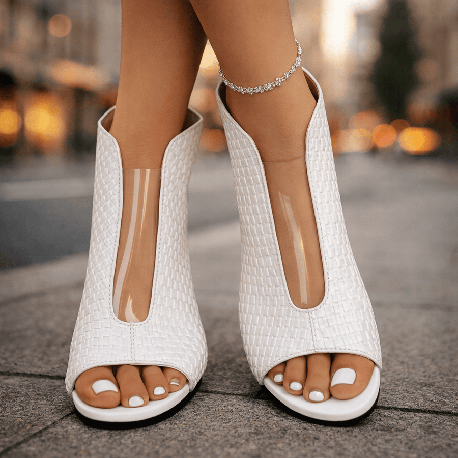 BRUNEL PARIS | SANDALES À TALON TISSÉES POUR FEMMES