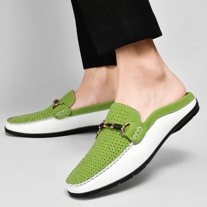 BRUNEL PARIS | Mocassin Sabot en Cuir Homme - Respirant