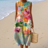 BRUNEL PARIS | Robe Midi Fleurie Ample Camouflage Ventre Livia