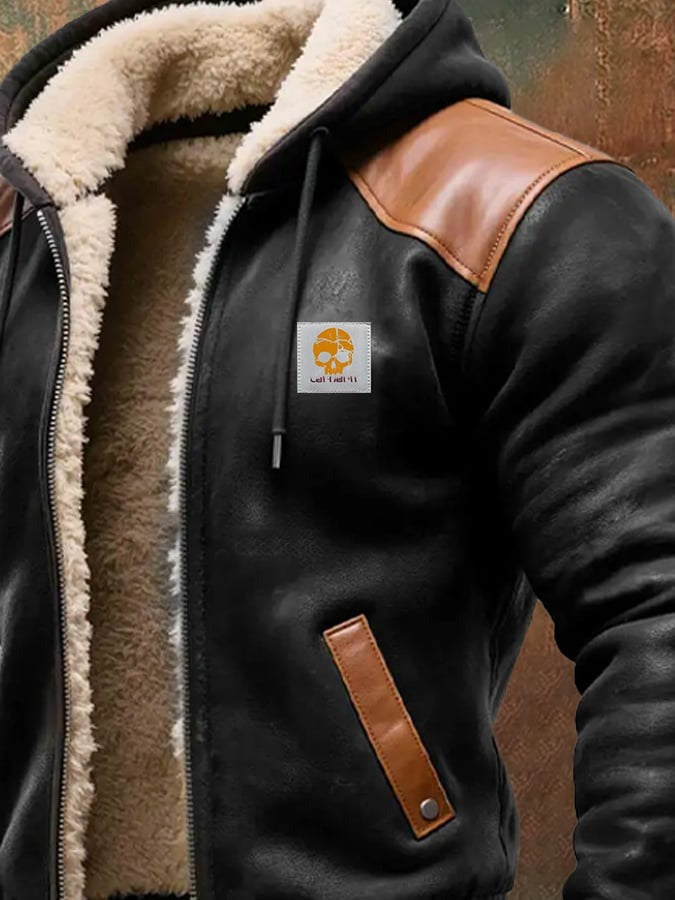 BRUNEL PARIS | VESTE VINTAGE EN DAIM AVEC CAPUCHE
