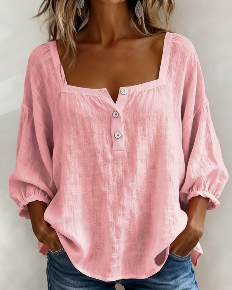 BRUNEL PARIS | BLOUSE À COL CARRE POUR FEMMES