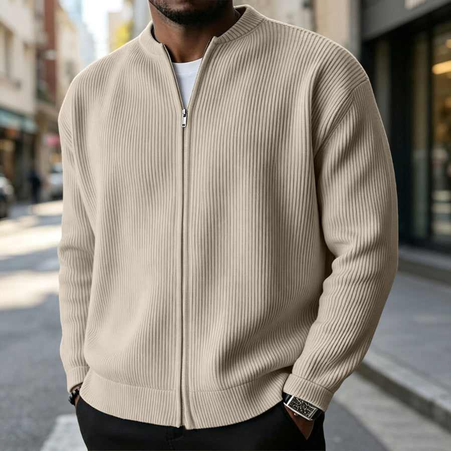 BRUNEL PARIS | Veste Zippée en Velours Côtelé pour Homme — Kaki
