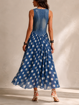 BRUNEL PARIS | Robe midi en mousseline à pois