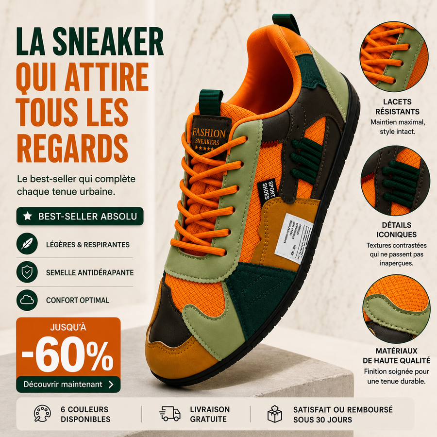 BRUNEL PARIS | Sneakers rétro colorées