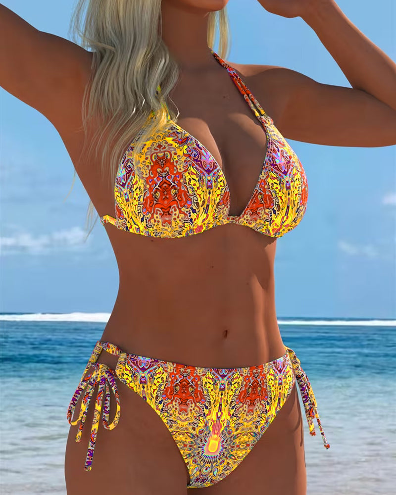 ENSEMBLE TANKINI IMPRIMÉ MULTICOLORE POUR FEMME