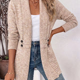 BRUNEL PARIS | Cardigan Femme Élégant - Devant Ouvert & Taille Cintrée