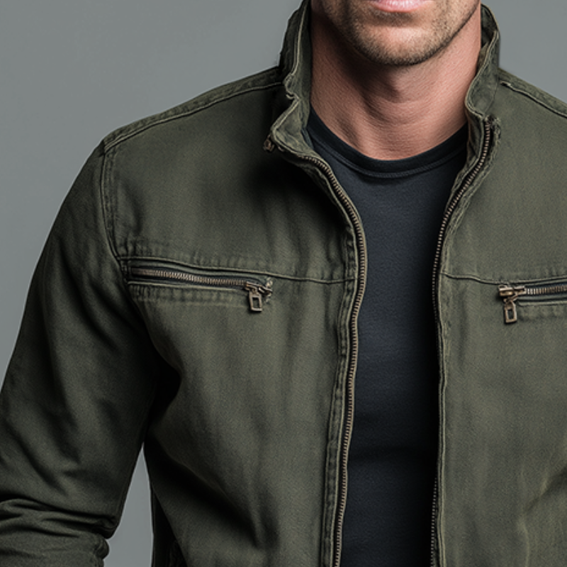 BRUNEL PARIS | Veste vintage en coton avec fermeture zippée
