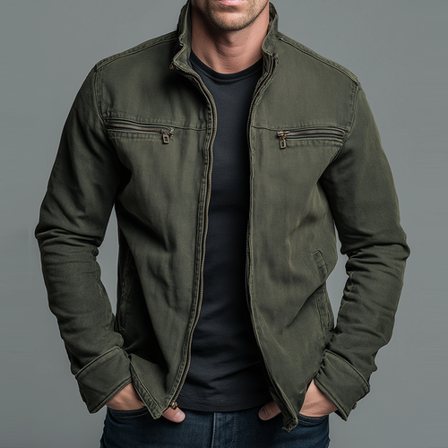 BRUNEL PARIS | Veste vintage en coton avec fermeture zippée