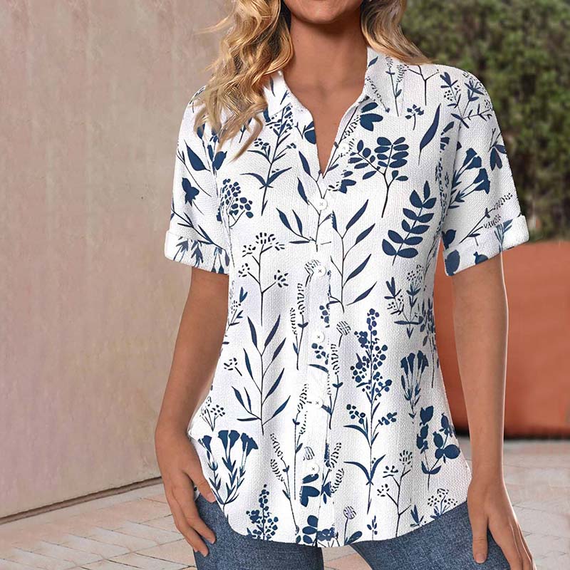 BRUNEL PARIS | BLOUSE IMPRIMÉE FEUILLES POUR FEMMES
