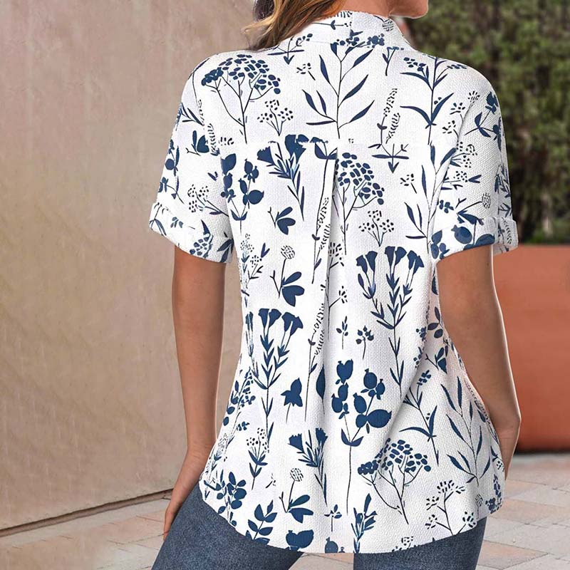 BRUNEL PARIS | BLOUSE IMPRIMÉE FEUILLES POUR FEMMES