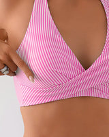 ENSEMBLE TANKINI RAYÉ BLEU POUR FEMME