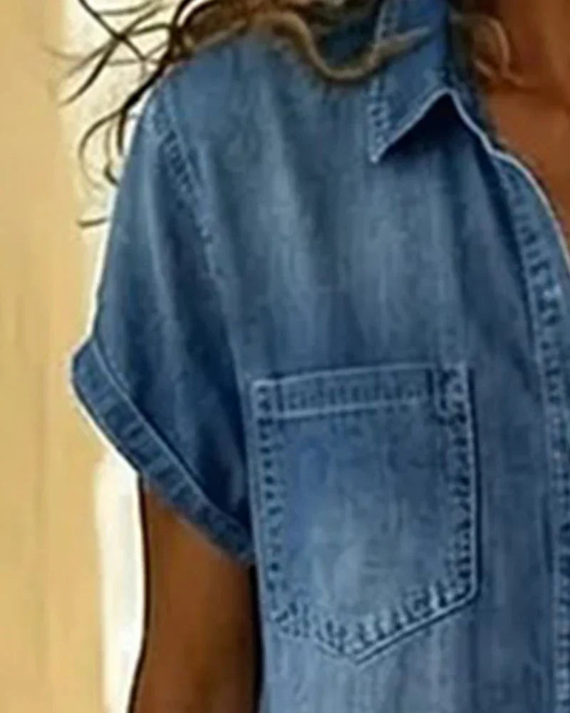 BRUNEL PARIS | Combinaison en jean avec boutonnage frontal