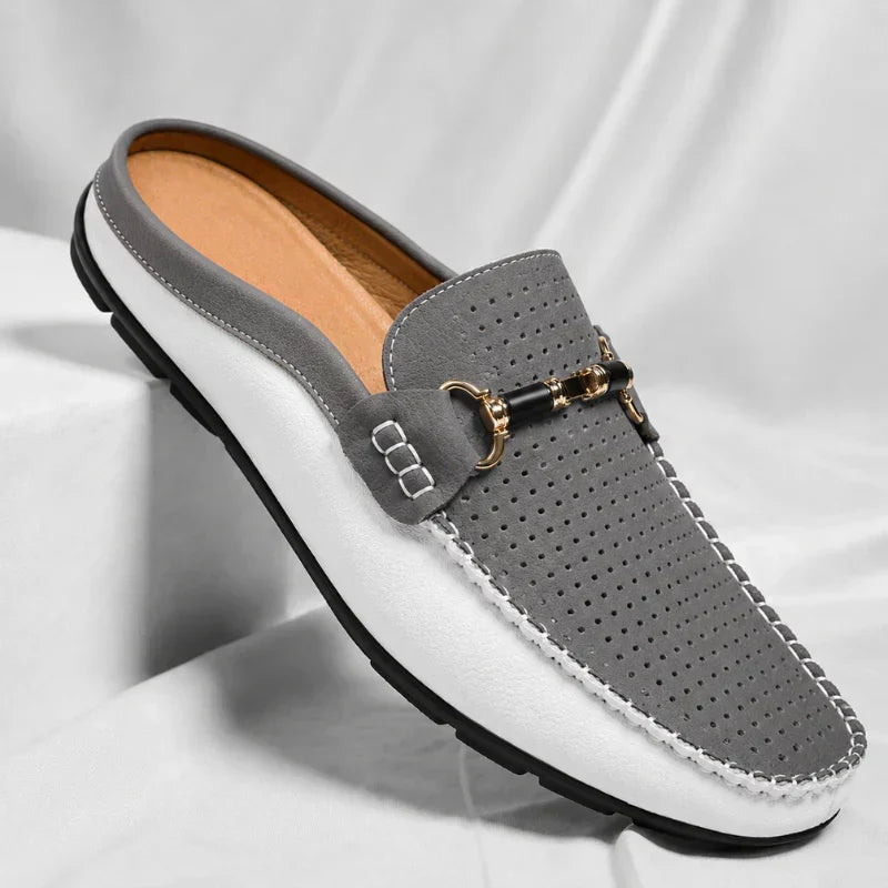 BRUNEL PARIS | Mocassin Sabot en Cuir Homme - Respirant