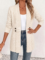 BRUNEL PARIS | Cardigan Femme Élégant - Devant Ouvert & Taille Cintrée