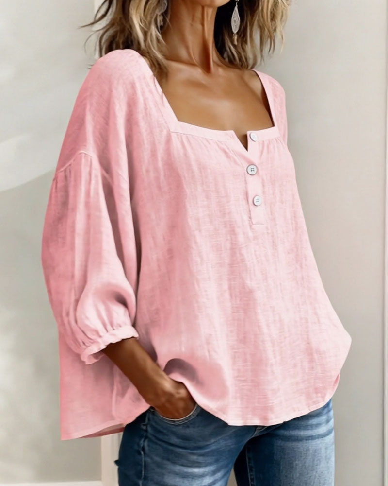 BRUNEL PARIS | BLOUSE À COL CARRE POUR FEMMES